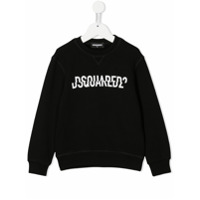 Dsquared2 Kids Moletom com estampa de logo - Preto