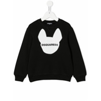 Dsquared2 Kids Moletom com estampa de logo - Preto