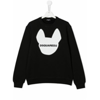 Dsquared2 Kids Moletom com estampa de logo - Preto