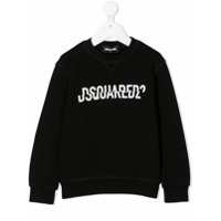 Dsquared2 Kids Moletom com estampa de logo - Preto