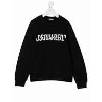 Dsquared2 Kids Moletom com estampa de logo - Preto