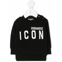 Dsquared2 Kids Moletom com estampa de logo - Preto