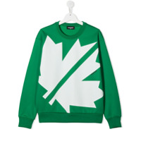Dsquared2 Kids Moletom com estampa de logo - Verde