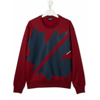 Dsquared2 Kids Moletom com estampa de logo - Vermelho