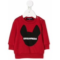 Dsquared2 Kids Moletom com estampa de logo - Vermelho