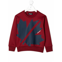 Dsquared2 Kids Moletom com estampa - Vermelho