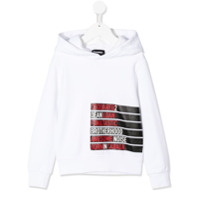 Dsquared2 Kids Moletom com listra de logo - Branco