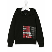 Dsquared2 Kids Moletom com listra de logo - Preto