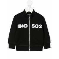 Dsquared2 Kids Moletom com logo e zíper - Preto