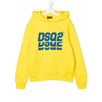 Dsquared2 Kids Moletom de algodão amarelo