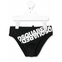 Dsquared2 Kids Sunga com estampa de logo invertido - Preto