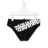 Dsquared2 Kids Sunga com estampa de logo - Preto