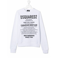 Dsquared2 Kids TEEN slogan print crew neck T-shirt - Branco