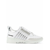 Dsquared2 lace up trainers with metallic stripe detail - Branco