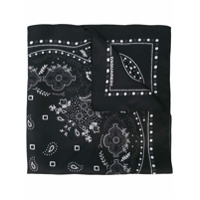 Dsquared2 Lenço de seda com estampa paisley - Preto