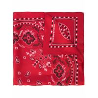 Dsquared2 Lenço de seda com estampa paisley - Vermelho