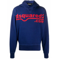 Dsquared2 logo print hooded sweatshirt - Azul