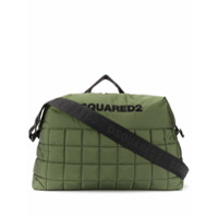 Dsquared2 Mala de mão matelassê com logo - Verde