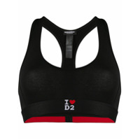 Dsquared2 Sutiã esportivo I Heart D2 - Preto