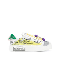 Dsquared2 Tênis com estampa de grafite - Branco