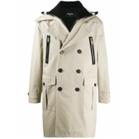 Dsquared2 Trench coat com abotoamento duplo e logo - Neutro