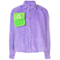 DUOltd Camisa com bolso contrastante em pelos - Roxo