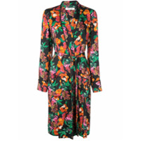 DVF Diane von Furstenberg Trench coat com estampa floral - Preto