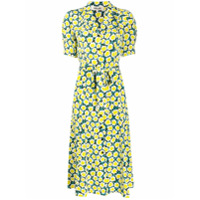 DVF Diane von Furstenberg Vestido midi Daica com botões - Amarelo