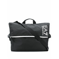 Ea7 Emporio Armani Bolsa carteiro com estampa de logo - Preto