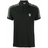 Ea7 Emporio Armani Camisa polo com acabamento de logo - Preto