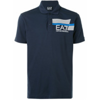 Ea7 Emporio Armani Camisa polo com logo - Azul