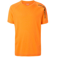 Ea7 Emporio Armani Camiseta com estampa de logo - Laranja