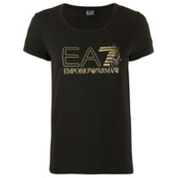 Ea7 Emporio Armani Camiseta com estampa de logo - Preto