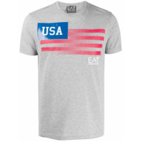 Ea7 Emporio Armani Camiseta com estampa USA - Cinza