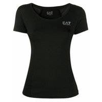 Ea7 Emporio Armani Camiseta decote U com logo - Preto