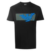 Ea7 Emporio Armani Camiseta gola redonda com estampa de logo - Preto