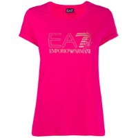 Ea7 Emporio Armani Camiseta mangas curtas com logo - Rosa