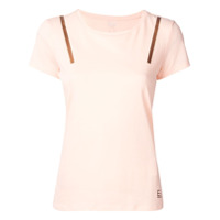 Ea7 Emporio Armani Camiseta Ventus com aplicação de listras - Rosa