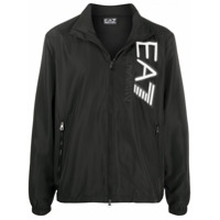 Ea7 Emporio Armani Jaqueta com estampa de logo - Preto