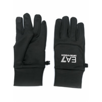 Ea7 Emporio Armani logo-print gloves - Preto