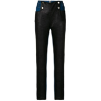 Each X Other Calça jeans com recortes de couro - Azul