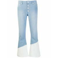 Each X Other Calça jeans flare bicolor - Azul