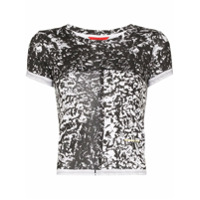 Eckhaus Latta Camiseta cropped com estampa abstrata - Branco