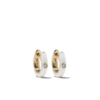 Ef Collection Par de brincos de ouro amarelo 14k com diamante - Gold