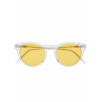Eleventy Armação de óculos gatinho translúcido - Amarelo