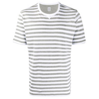 Eleventy Camiseta com estampa de listras - Cinza