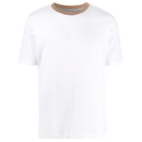 Eleventy Camiseta com gola contrastante - Branco