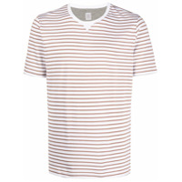 Eleventy Camiseta mangas curtas com estampa de listras - Branco