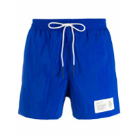 Eleventy Short de natação com patch de logo - Azul