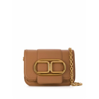 Elisabetta Franchi Bolsa transversal com alça em corrente - Marrom